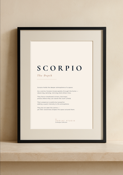 Scorpio zodiac print in Sand