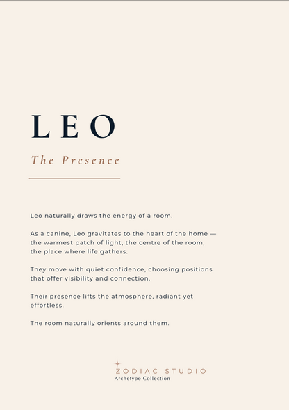 Leo zodiac print in Sand
