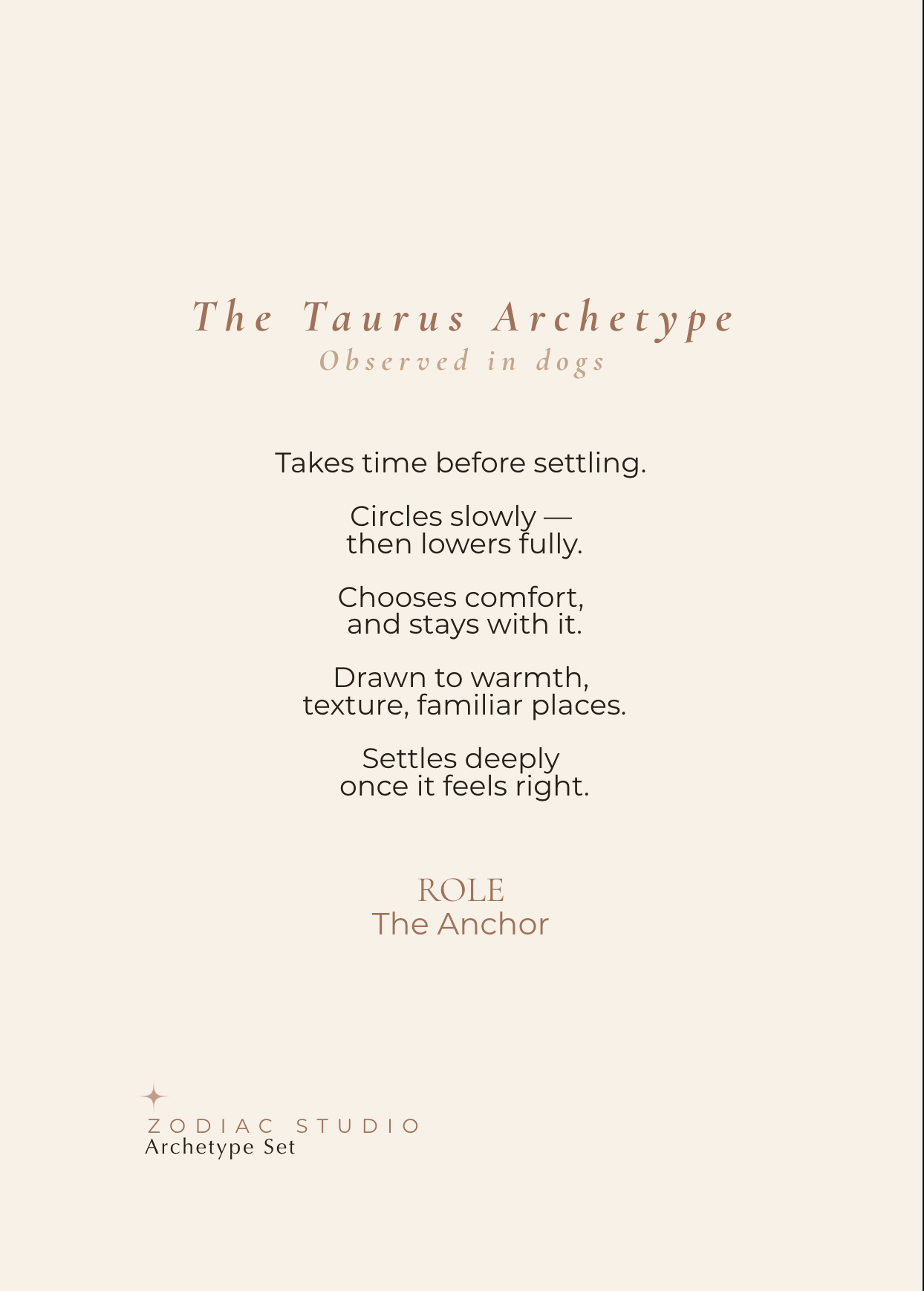 Taurus Archetype Set - The Ground