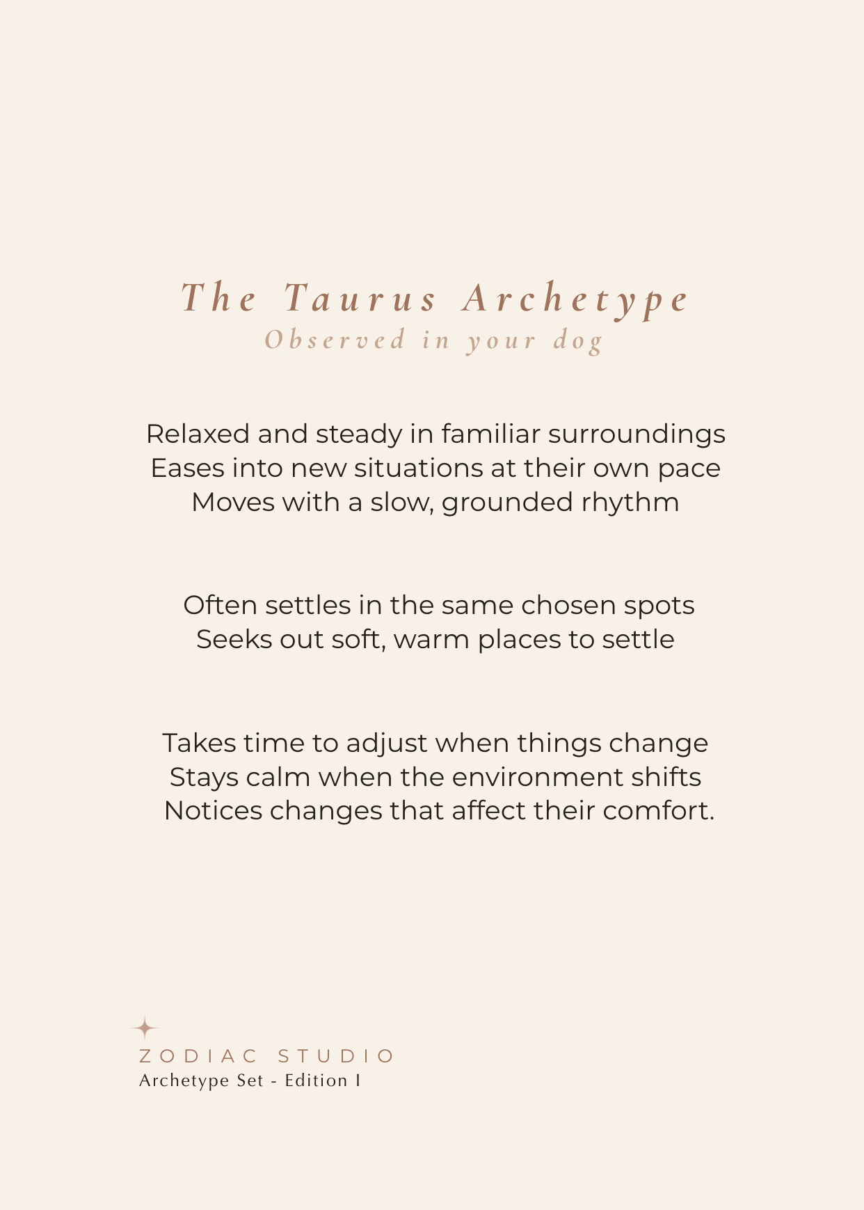 Taurus Archetype Set - The Ground
