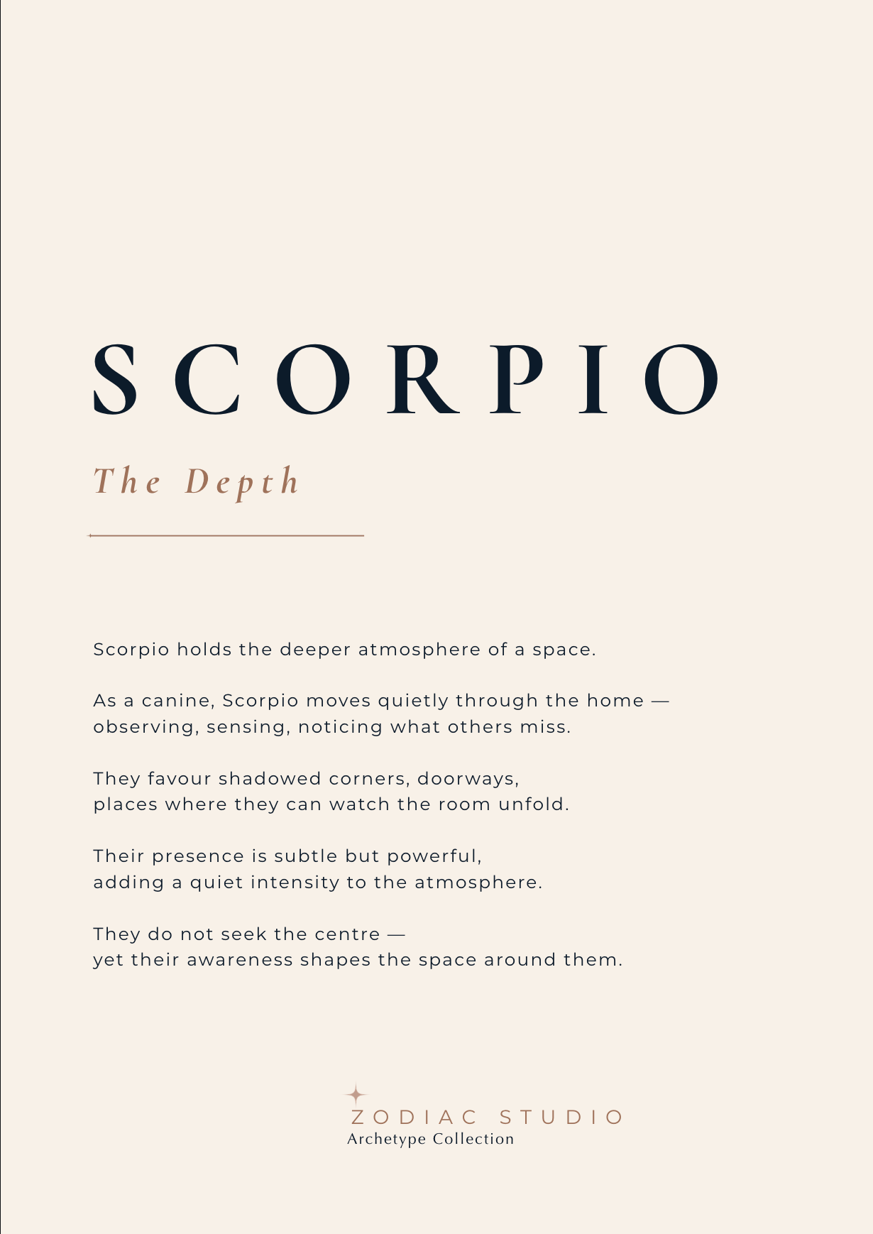 Scorpio zodiac print in Sand