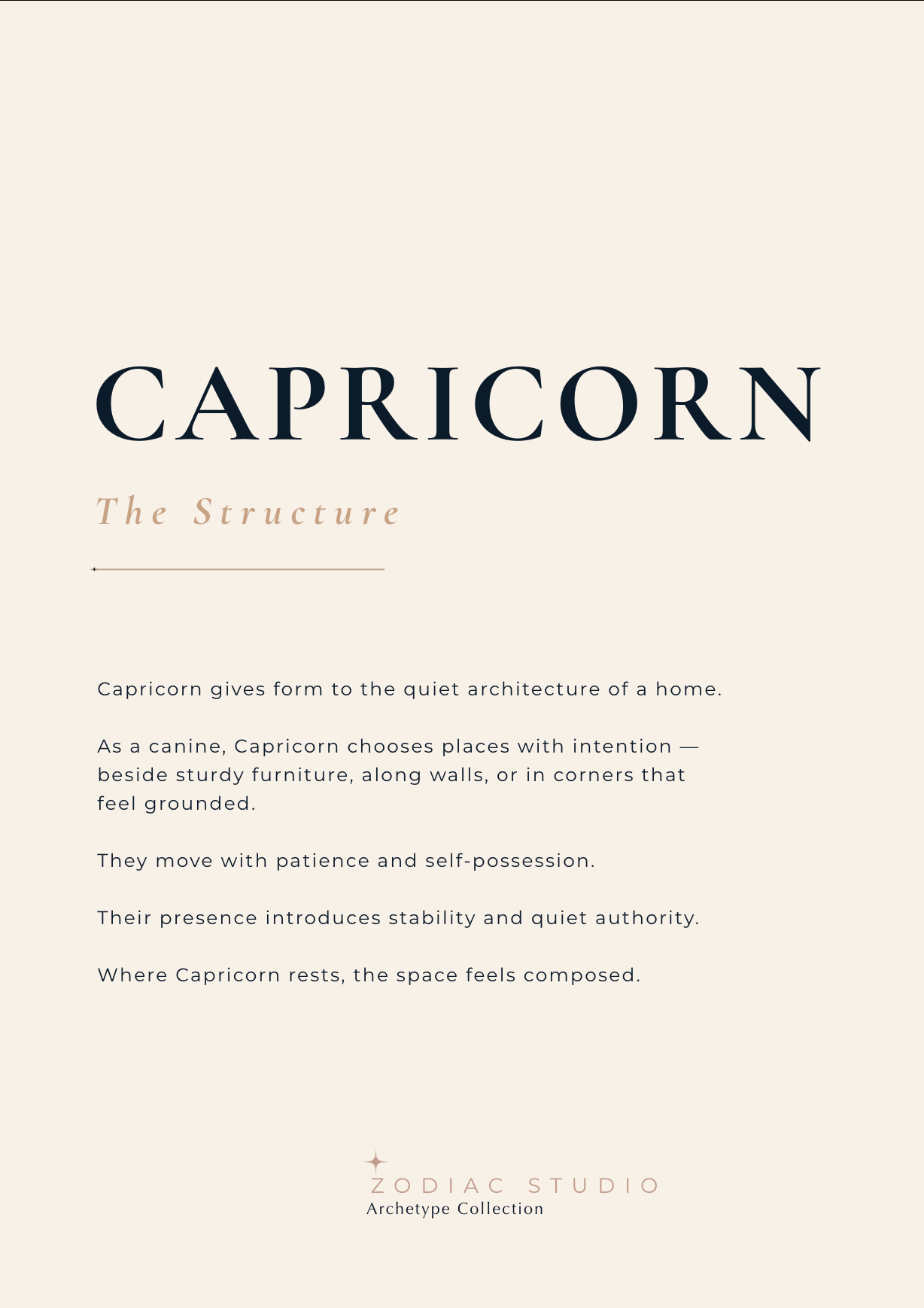 Capricorn zodiac print in Sand