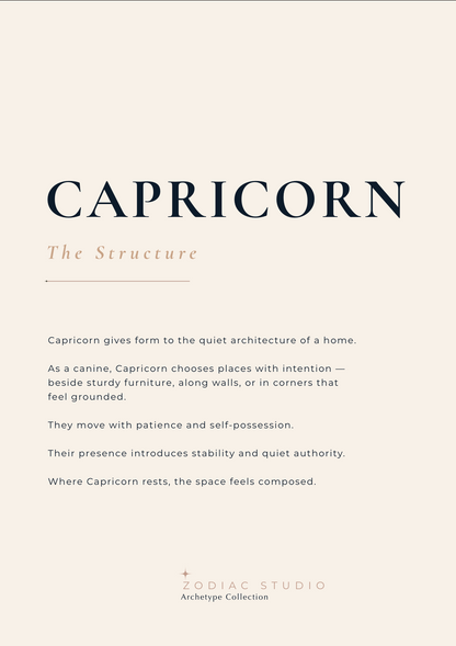Capricorn zodiac print in Sand