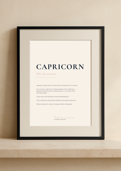Capricorn zodiac print in Sand