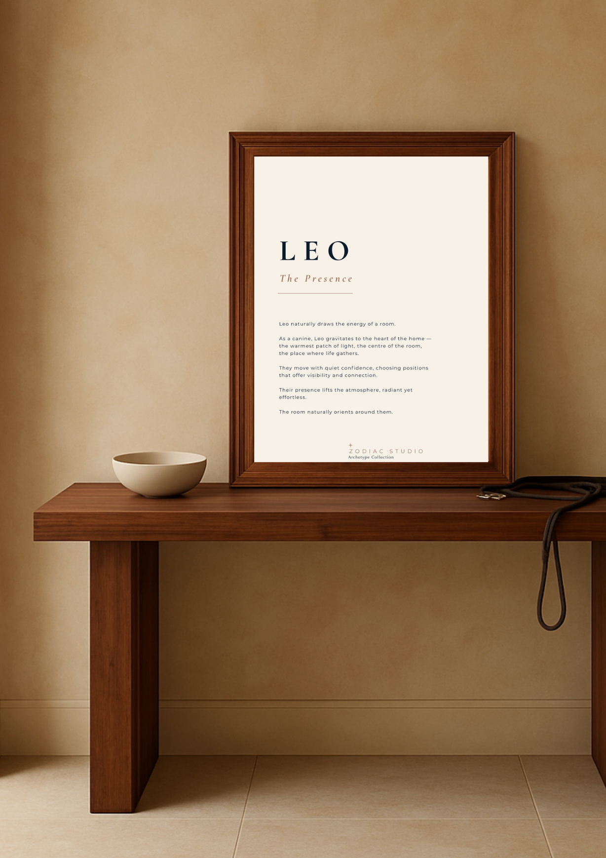 Leo zodiac print in Sand