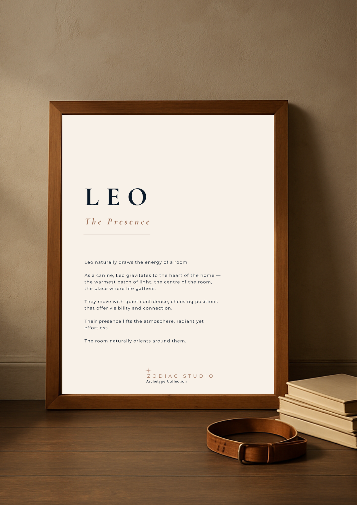 Leo zodiac print in Sand