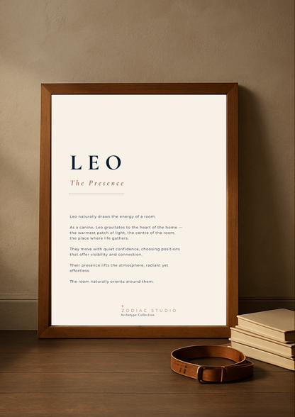 Leo zodiac print in Sand